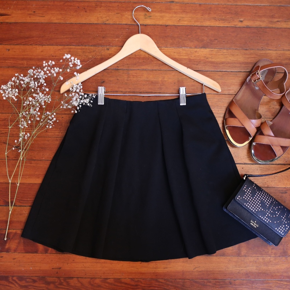 Madewell Black A-Line Skirt with Pockets